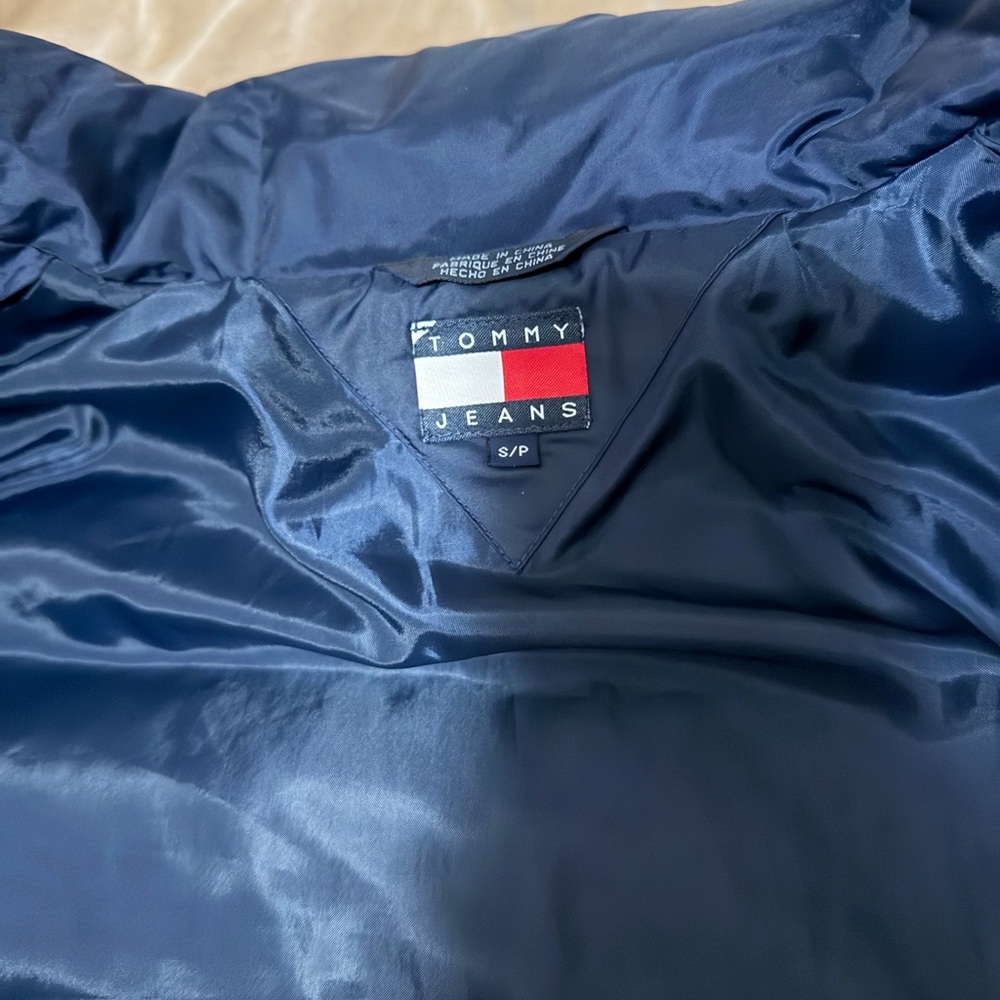 Tommy Hilfiger Navy Blue Jacket Puffer Coat Jacket Women’s Small - Picture 5 of 9